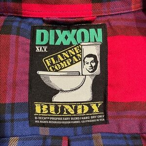 DIXXON Red and Blue Plaid Flannel